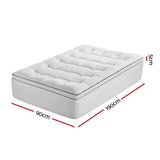 Giselle Bedding Single Mattress Topper 5cm Coral Fleece - Side View