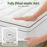 Giselle Bedding Single Mattress Topper 5cm Coral Fleece - Low Angle