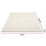 Giselle Bedding Queen Latex Mattress Topper 7-Zone Natural Latex Core Breathable 5cm
