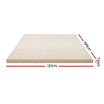 Giselle Bedding Latex Mattress Topper, 7.5cm Thick 7-Zone Pressure Relief Bed Pad with Washable Cover, Cooling Breathable Mat for Side Sleepers & Back Pain, Beige Double