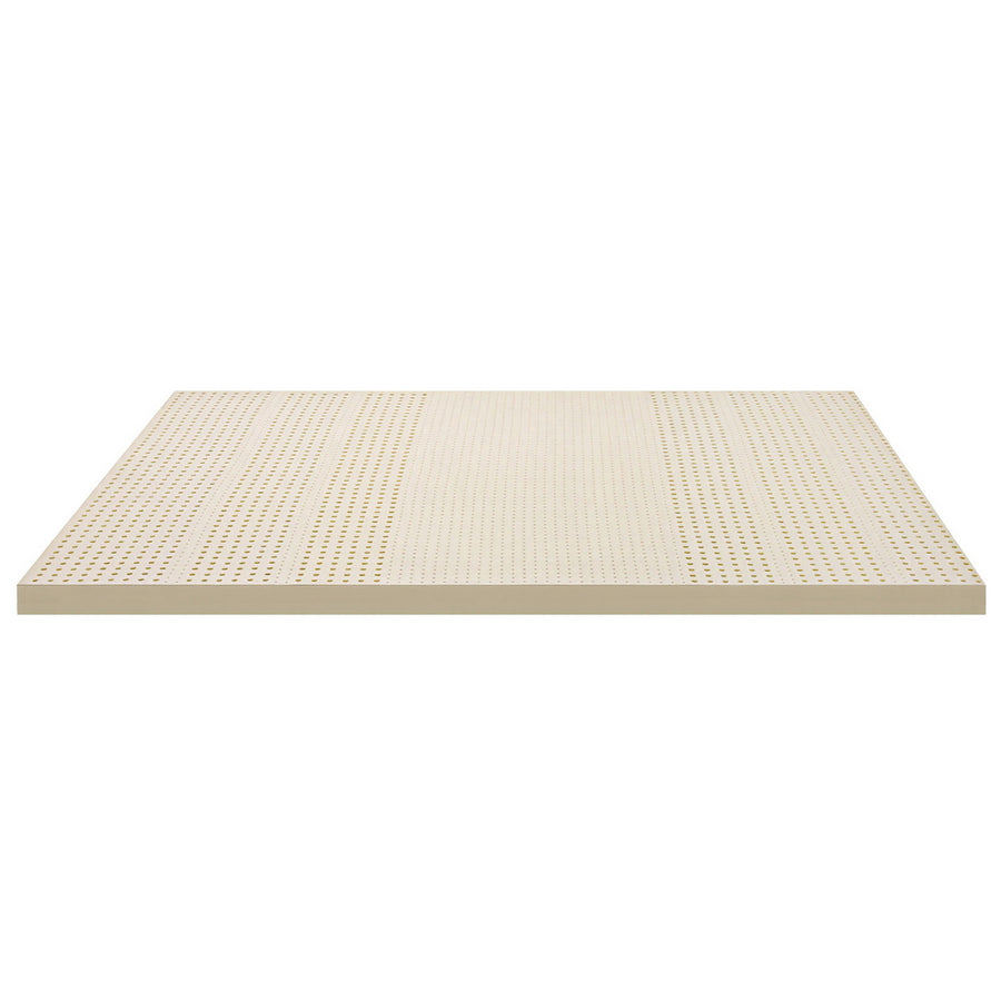 Giselle Bedding Latex Mattress Topper, 7.5cm Thick 7-Zone Pressure Relief Bed Pad with Washable Cover, Cooling Breathable Mat for Side Sleepers & Back Pain, Beige Double