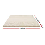 Giselle Bedding Latex Mattress Topper, 5cm Thick Cooling Bed Pad for Side Sleepers Pain Relief, 7 Zone Foldable Mat with Washable Cover for Guest Room Bedroom King
