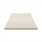 Giselle Bedding Latex Mattress Topper, 5cm Thick Cooling Bed Pad for Side Sleepers Pain Relief, 7 Zone Foldable Mat with Washable Cover for Guest Room Bedroom King Single