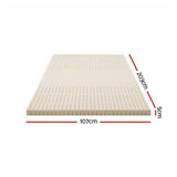 Giselle Bedding Latex Mattress Topper 5cm King Single - Front View