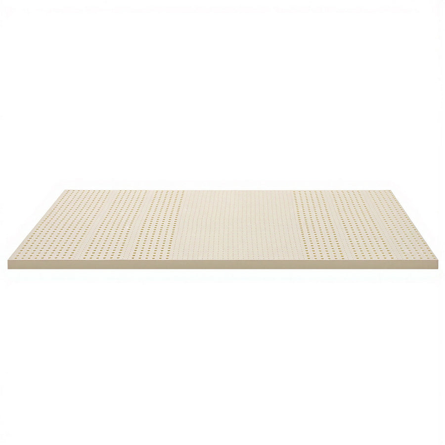 Giselle Bedding Latex Mattress Topper, 5cm Thick Cooling Bed Pad for Side Sleepers Pain Relief, 7 Zone Foldable Mat with Washable Cover for Guest Room Bedroom King Single