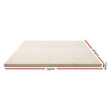 Giselle Bedding Latex Mattress Topper 7.5cm Queen - Front View
