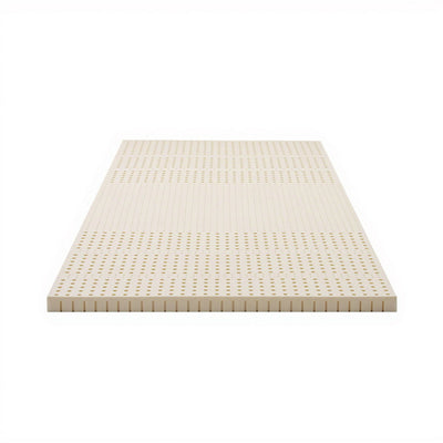 Giselle Bedding Latex Mattress Topper, 5cm Thick Cooling Bed Pad for Side Sleepers Pain Relief, 7 Zone Foldable Mat with Washable Cover for Guest Room Bedroom Single
