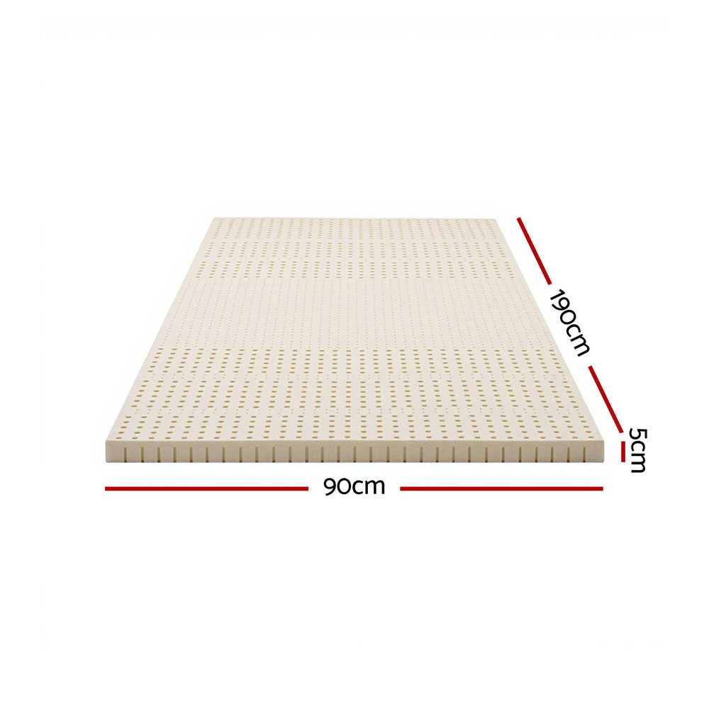 Giselle Bedding Latex Mattress Topper 5cm Single