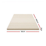 Giselle Bedding Latex Mattress Topper 5cm Single - Front View