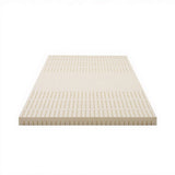 Giselle Bedding Latex Mattress Topper, 7.5cm Thick 7-Zone Pressure Relief Bed Pad with Washable Cover, Cooling Breathable Mat for Side Sleepers & Back Pain, Beige Single