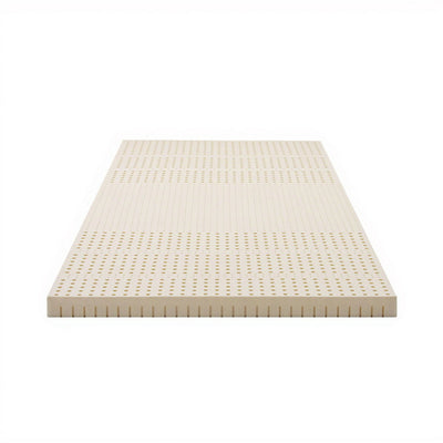 Giselle Bedding Latex Mattress Topper, 7.5cm Thick 7-Zone Pressure Relief Bed Pad with Washable Cover, Cooling Breathable Mat for Side Sleepers & Back Pain, Beige Single