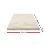 Giselle Bedding Latex Mattress Topper 7.5cm Single - Front View