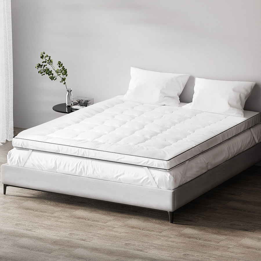 Giselle Bedding queen pillowtop mattress topper, 5cm thick microfibre