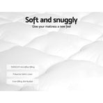 Giselle Bedding queen pillowtop mattress topper, 5cm thick microfibre, corner elastic straps