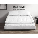 Giselle Bedding queen pillowtop mattress topper, 5cm thick microfibre, image 6
