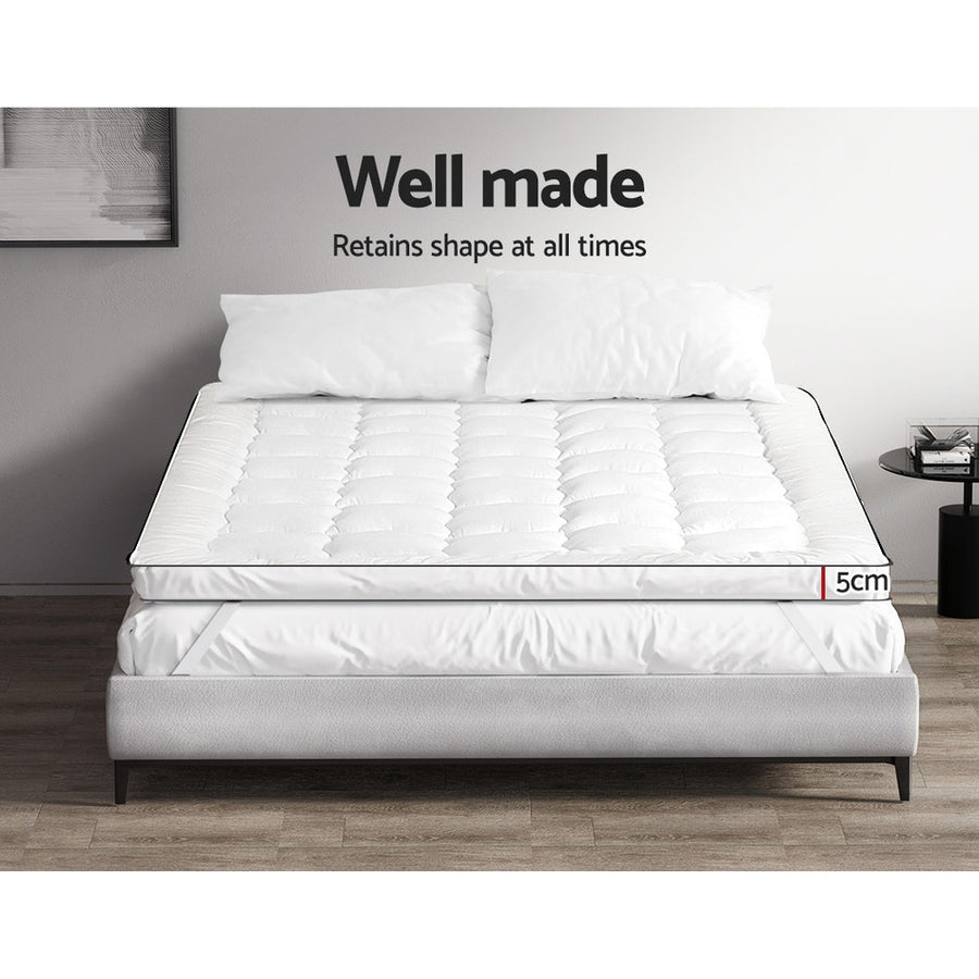 Giselle Bedding queen pillowtop mattress topper, 5cm thick microfibre, image 6