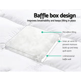 Giselle Bedding Pillowtop Mattress Topper 5cm Thick Pad for Back Pain Relief Washable Underlay Protector 1000GSM Microfibre Filling 45cm Deep Pocket Double
