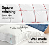 Giselle Bedding Pillowtop Mattress Topper 5cm Thick Pad for Back Pain Relief Washable Underlay Protector 1000GSM Microfibre Filling 45cm Deep Pocket Queen - 45-Degree Angle