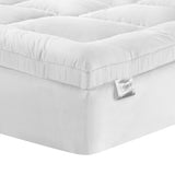 Giselle Bedding Pillowtop Mattress Topper 5cm Thick Pad for Back Pain Relief Washable Underlay Protector 1000GSM Microfibre Filling 45cm Deep Pocket Queen