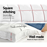 Giselle Bedding Pillowtop Mattress Topper 5cm Thick Pad for Back Pain Relief Washable Underlay Protector 1000GSM Microfibre Filling 45cm Deep Pocket Single - Top-Down View