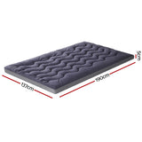Giselle 5cm Mattress Topper Pillowtop toppers Bamboo Charcoal Double - Front View
