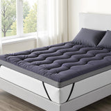 Giselle 5cm Mattress Topper Pillowtop toppers Bamboo Charcoal Double - Close-Up Angle