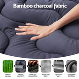 Giselle 5cm Mattress Topper Pillowtop toppers Bamboo Charcoal King - 45-Degree Angle
