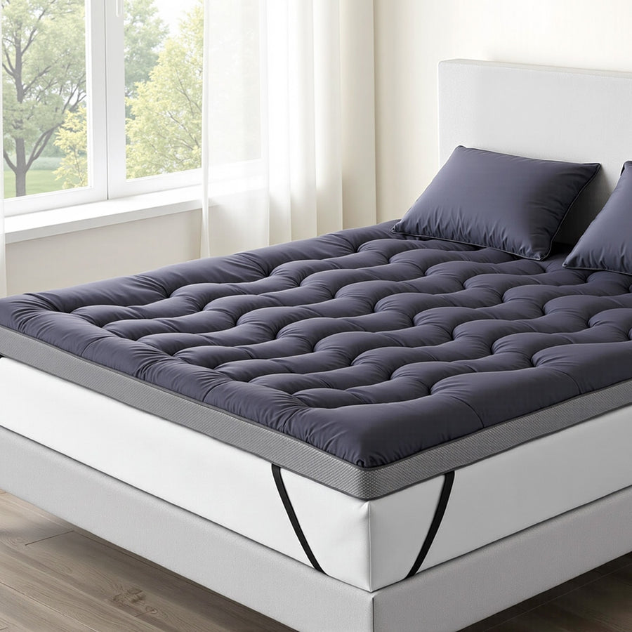 Giselle 5cm Mattress Topper Pillowtop toppers Bamboo Charcoal King