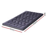 Giselle Bedding 5cm Pillowtop Mattress Topper, Bamboo Charcoal, King Single