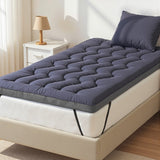 Giselle 5cm Mattress Topper Pillowtop toppers Bamboo Charcoal King Single - Close-Up Angle