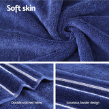 Luxurious 6-Piece Navy Cotton Bath Towel Set
