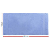 2 Pack Bath Sheets Set Cotton Extra Large Towel Blue - Front View