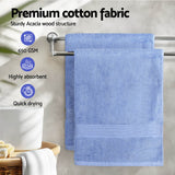 2 Pack Bath Sheets Set Cotton Extra Large Towel Blue - 45-Degree Angle
