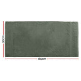 2 Pack Bath Sheets Set Cotton Extra Large Towel Green - Front View