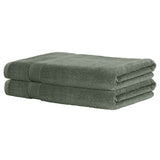 2 Pack Bath Sheets Set Cotton Extra Large Towel Green - Side View