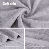 2 Pack Bath Sheets Set Cotton Extra Large Towel Grey - Rear View