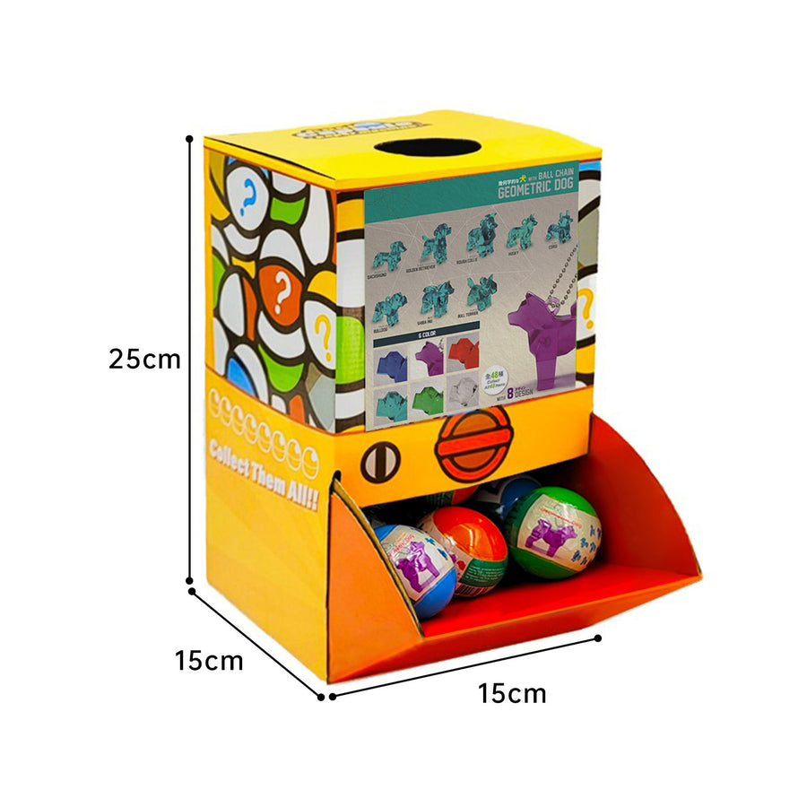 40X Geometric Translucent Dog Toy Capsules in Display Box