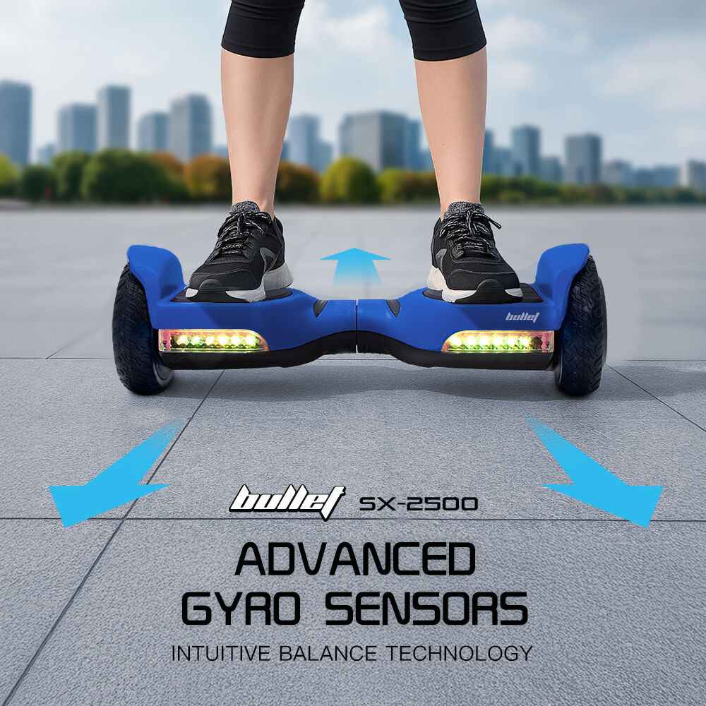 BULLET SX-2500 Hoverboard Scooter, 500W Brushless, UL Certified, AU Compliant, 6.5-inch Off-Road Style Tyres, Superior Self Balancing System, LED