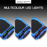 BULLET SX-2000 Hoverboard Scooter, 500W Brushless, Superior Self Balancing System, UL Certified, LED Lights, Blue Galaxy - 45-Degree Angle