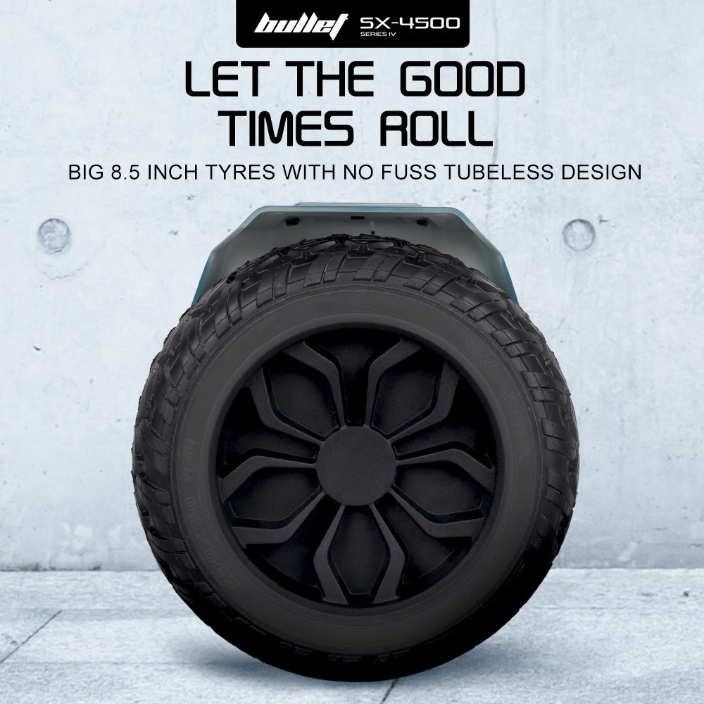 BULLET SX-4500 Hoverboard Scooter, 700W Brushless, UL Certified, AU Compliant, 8.5' Wheels, Superior Self Balancing System, LED Lights, Carry Bag,