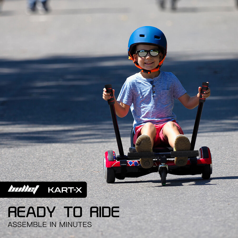 BULLET KART-X Hoverboard Seat Attachment, for 6.5' 8' 10' models, Adjustable Length Frame
