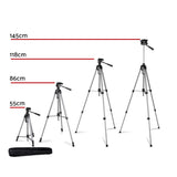 Weifeng Professional Camera Tripod Stand Mount DSLR Travel Adjustable 55-145cm - Front View