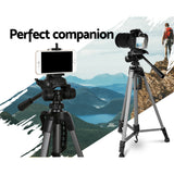 Weifeng Professional Camera Tripod Stand Mount DSLR Travel Adjustable 55-145cm - Side View