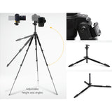 Weifeng Professional Camera Tripod Stand Mount DSLR Travel Adjustable 64-173cm - Side View