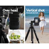 Weifeng Professional Camera Tripod Stand Mount DSLR Travel Adjustable 64-173cm - 45-Degree Angle