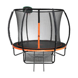 Mazam 10FT Kids Trampline Safety Net Basketball Set Ladder Round
