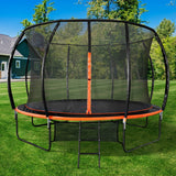 Mazam 12FT Kids Trampline Safety Net Basketball Set Ladder Round - Extra Image