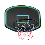 Mazam 12FT Kids Trampline Safety Net Basketball Set Ladder Round - Front View