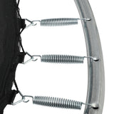 Mazam 12FT Kids Trampline Safety Net Basketball Set Ladder Round - Rear View