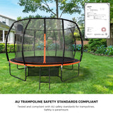 Mazam 12FT Kids Trampline Safety Net Basketball Set Ladder Round - 45-Degree Angle